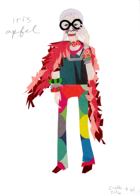 #61 iris apfel
5”x7” 
what I used:
vintage book, security envelopes, colored envelope, walt disney pamphlet, wrapping paper, ernie ball strings envelope, decorative envelope