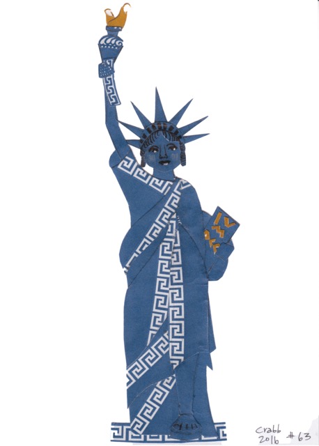 #63 lady liberty
5”x7” 
what I used:
nyc coffee cup